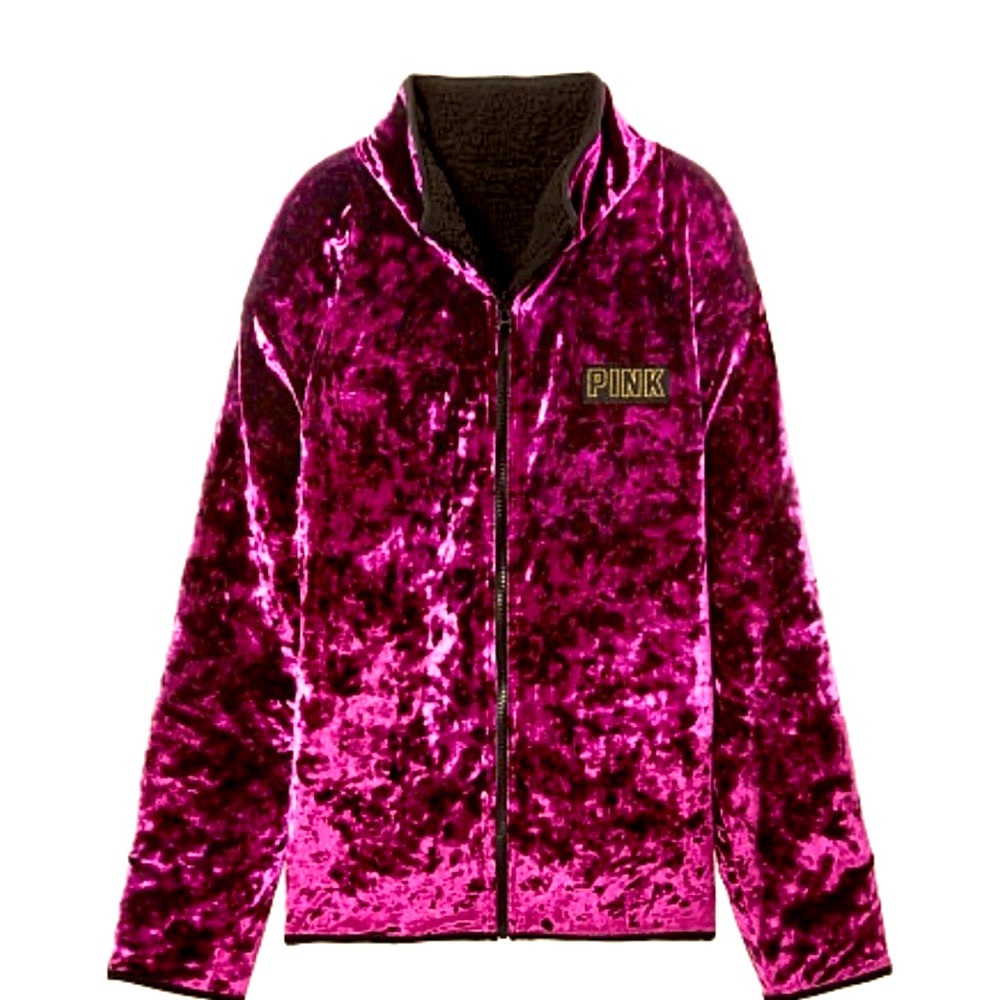 Pink Victoria’s Secret Reversible Sherpa Velvet